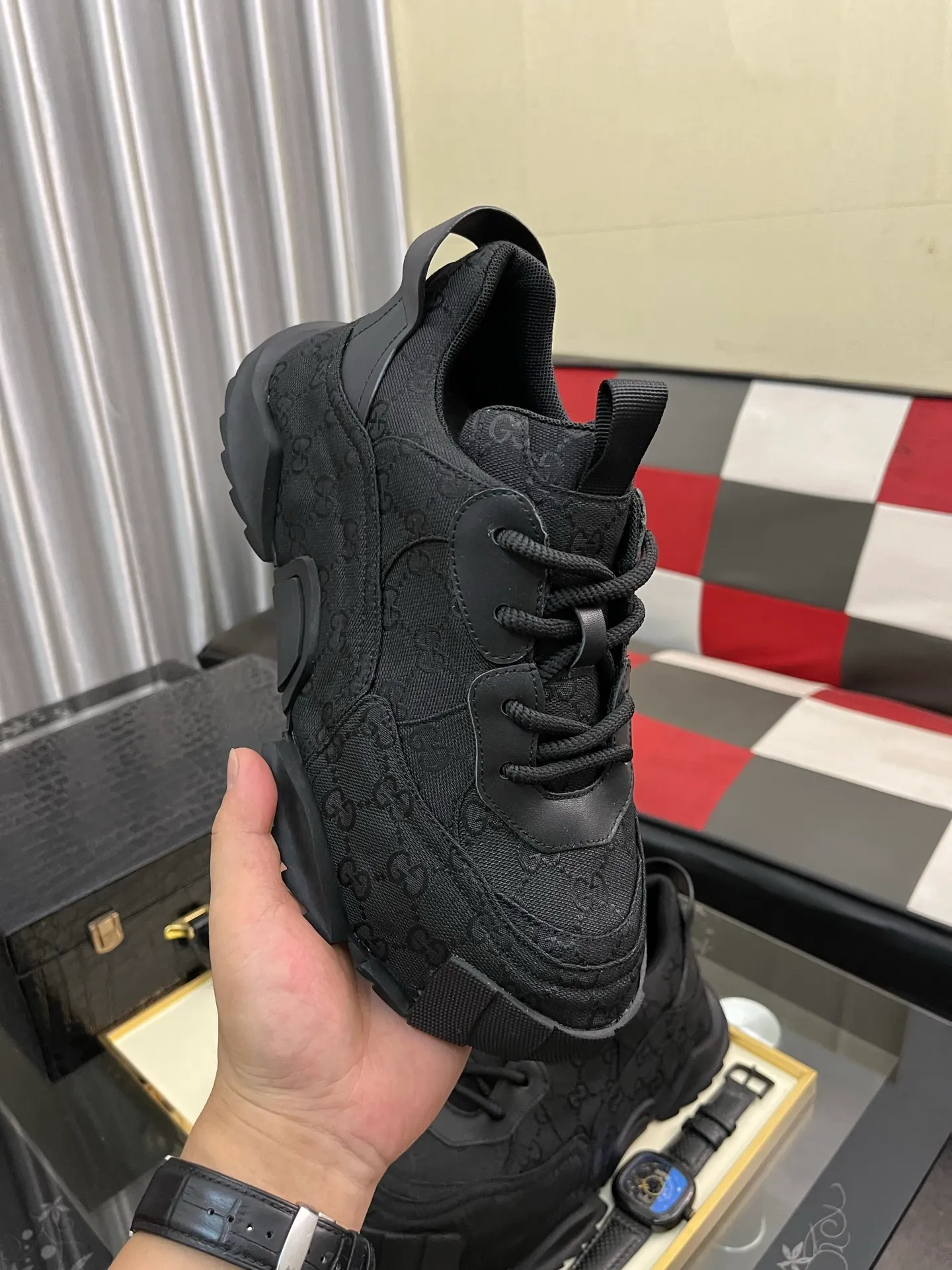 Men's shoes 💰600⌚️⌚️ (GUCCI-Gucci) luxury brand sports and casual shoes, imported original material, sheepskin lining, high-end and comfortable, original outsole is light and wear-resistant! Purely handmade, details determine quality! 38-444️⃣colors available